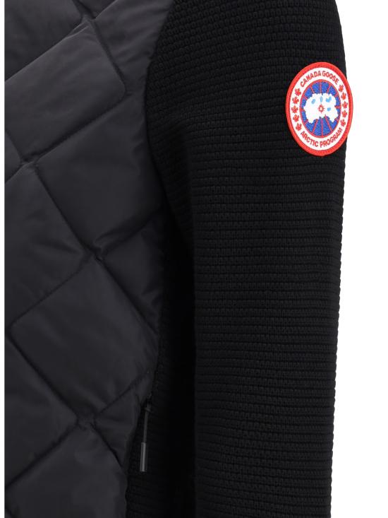 26FW 캐나다구스 하이브리지 휴론 퀼티드 니트 후드 6800L 9061 BLACK - CANADA GOOSE