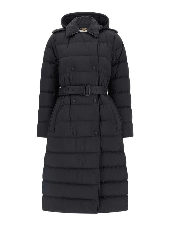  버버리 롱 나일론 후드 푸퍼 코트 8110316 Black