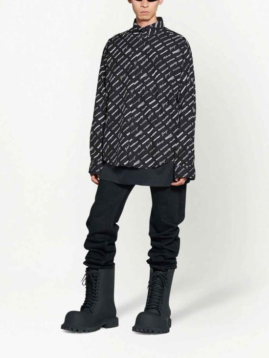  발렌시아가 긴팔 셔츠 662983TNLL18130 Dark Blue - BALENCIAGA