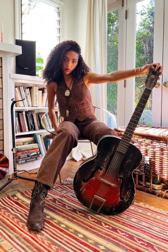  리바이스 데님 팬츠 립케이지 와이드 레그 브레이디드 진 카라페 - LEVI'S