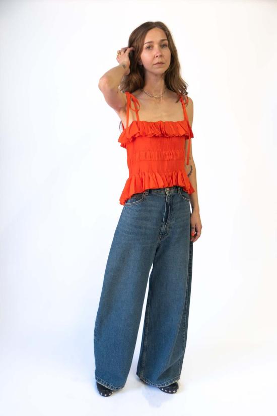  레이첼 코미 데님 팬츠 메이 팬츠 에이지드 인디고 - RACHEL COMEY