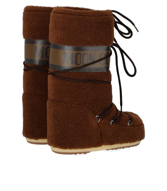 25FW 문부츠 아이콘 플리스 부츠 80D1403080 35 38 Brown - MOON BOOT