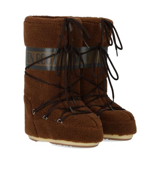 25FW 문부츠 아이콘 플리스 부츠 80D1403080 35 38 Brown - MOON BOOT