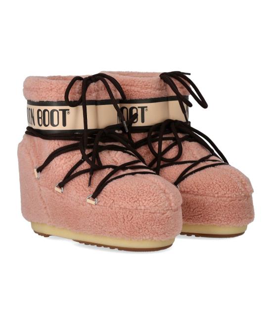 25FW 문부츠 아이콘 나일론 로우 부츠 80D1409700 36 38 Pink - MOON BOOT