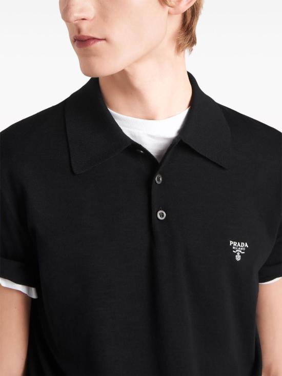 25FW 프라다 폴로 티셔츠 UMB267S212 1ZLEF0002 Black - PRADA