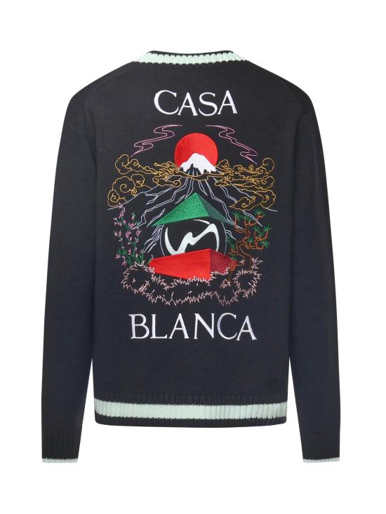 25FW 카사블랑카 스웨터 MPF25KW100101 Black - CASABLANCA