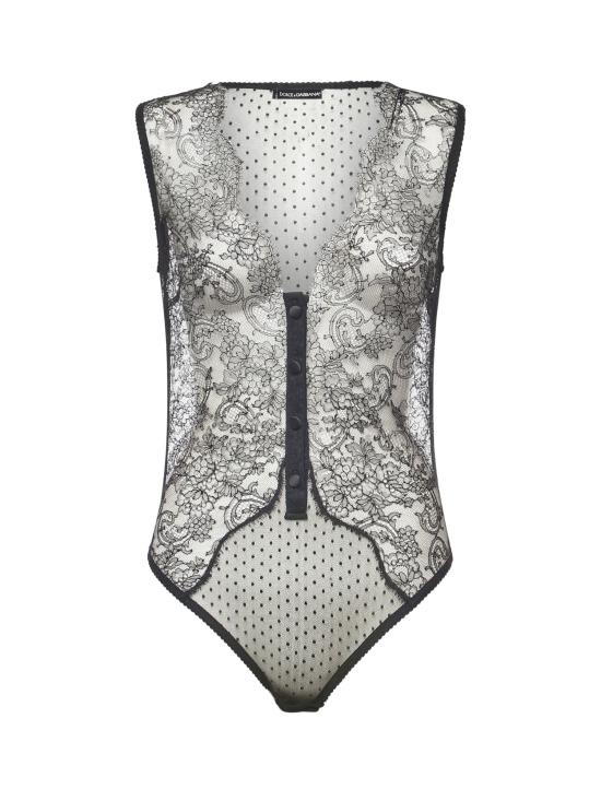 25FW 돌체앤가바나 바디수트 티셔츠 O9A21T ON0ALN0000 Black