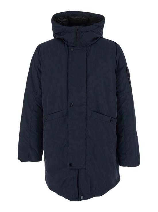 25FW 스톤 아일랜드 마이크로 트윌 안티 드롭 멀티 포켓 후드 다운 파카 K2S157100008S0026V0020 Blu