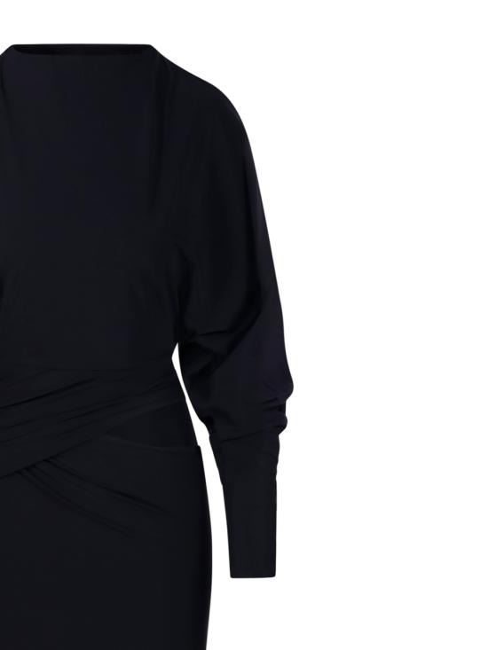 25FW 아마주인 미디 원피스 11KARUDB DEEP BLACK - AMAZUIN