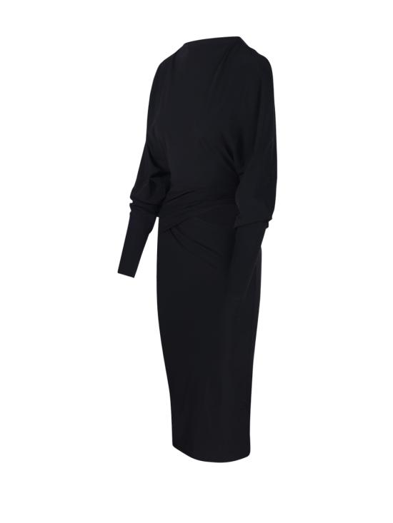 25FW 아마주인 미디 원피스 11KARUDB DEEP BLACK - AMAZUIN