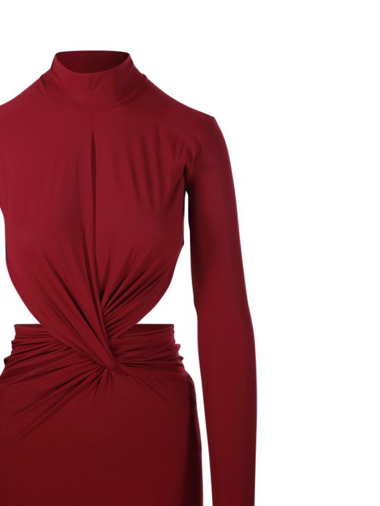 25FW 아마주인 롱 원피스 11LEOUBU BURGUNDY - AMAZUIN