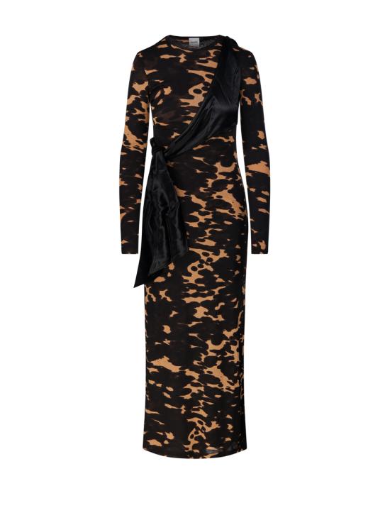 25FW 나누슈카 롱 원피스 NW25FWDR21477 MIDNIGHT MOCHA APRICOT BLACK