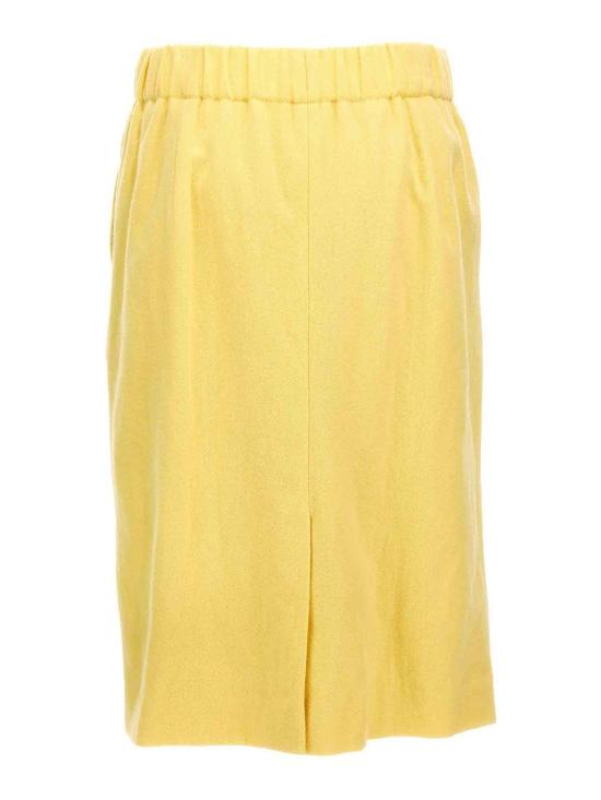  드리스 반 노튼 미디 스커트 2420108409346200 Yellow - DRIES VAN NOTEN