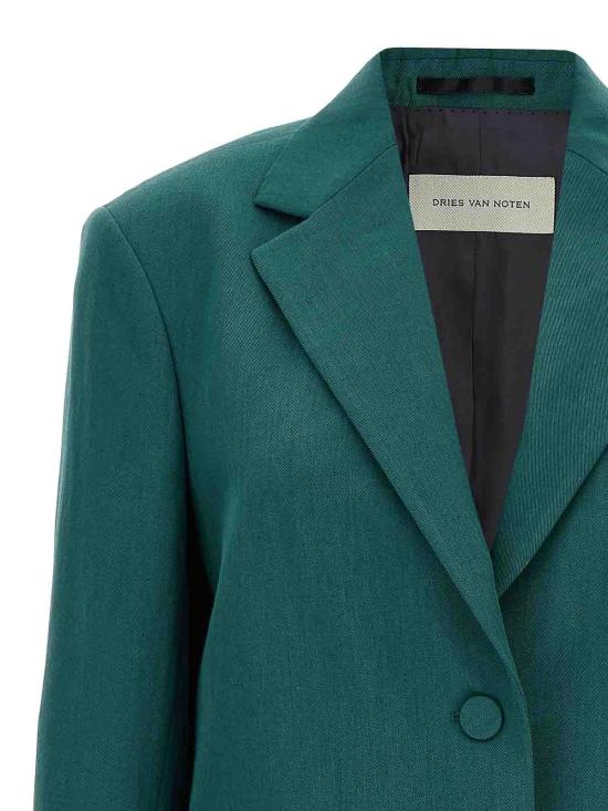 25SS 드리스 반 노튼 수트 자켓 2510104071527500 Green - DRIES VAN NOTEN