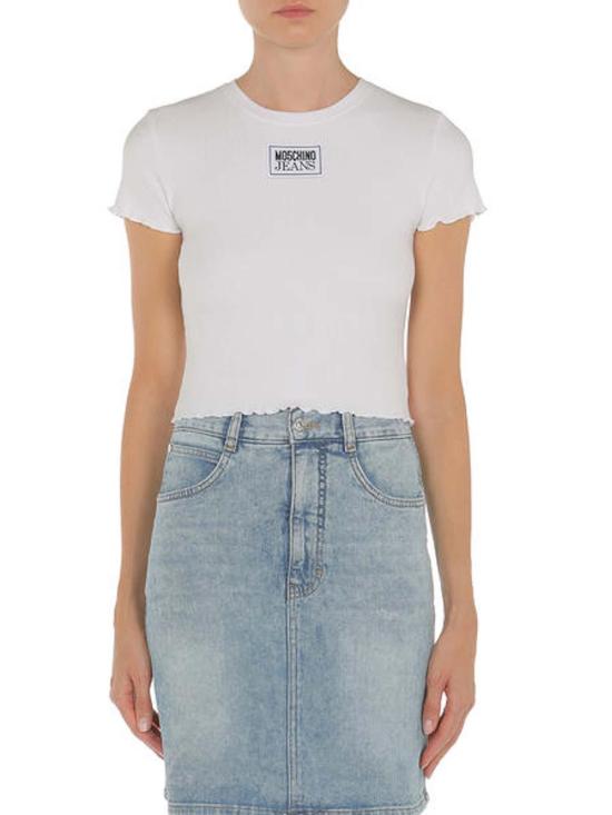  모스키노 반팔 티셔츠 120437590001 White - MOSCHINO