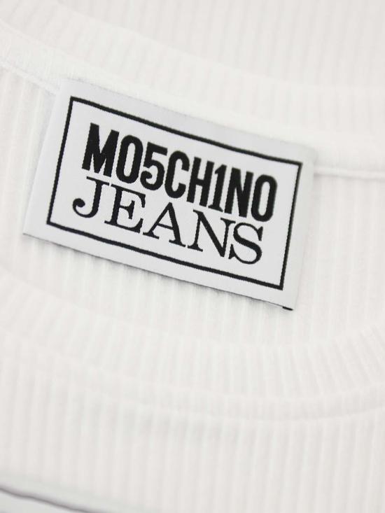  모스키노 반팔 티셔츠 120437590001 White - MOSCHINO