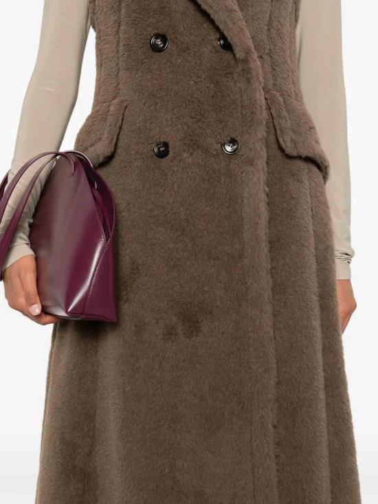 26FW 막스마라 알파카 울 테디 롱 베스트 2521276223600004 Brown - MAX MARA