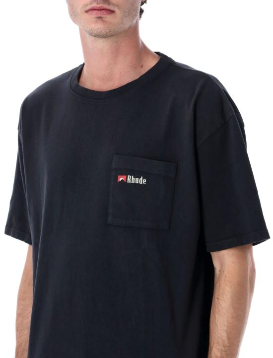 25FW 루드 반팔 티셔츠 RHFW25TT030123159 Black - RHUDE