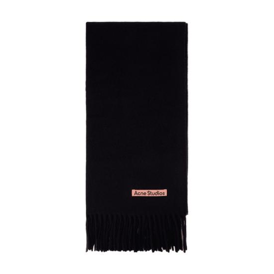 26SS 아크네 스튜디오 내로우 울 프린지 머플러 CA0210 900 black