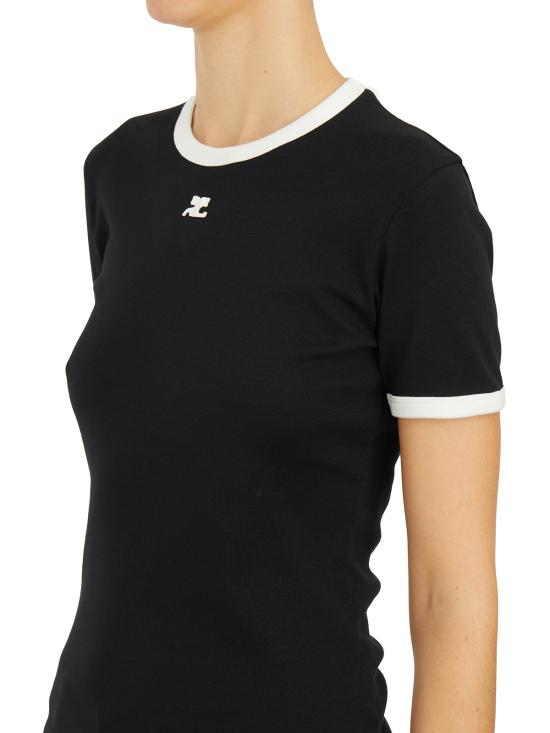 26SS 쿠레쥬 반팔 티셔츠 MVESJTS017JS00709901 Black - COURREGES