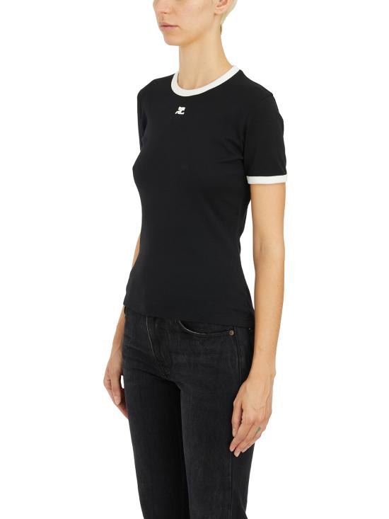 26SS 쿠레쥬 반팔 티셔츠 MVESJTS017JS00709901 Black - COURREGES