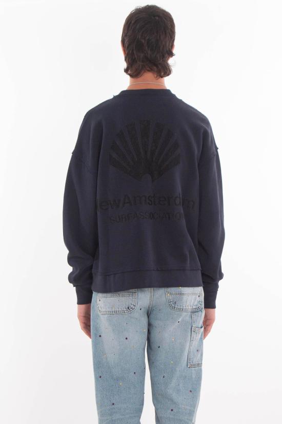 25FW 뉴 암스테르담 서프 어쏘시에이션 긴팔 티셔츠 2502116001 NIGHT Blue - NEW AMSTERDAM SURF ASSOCIATION