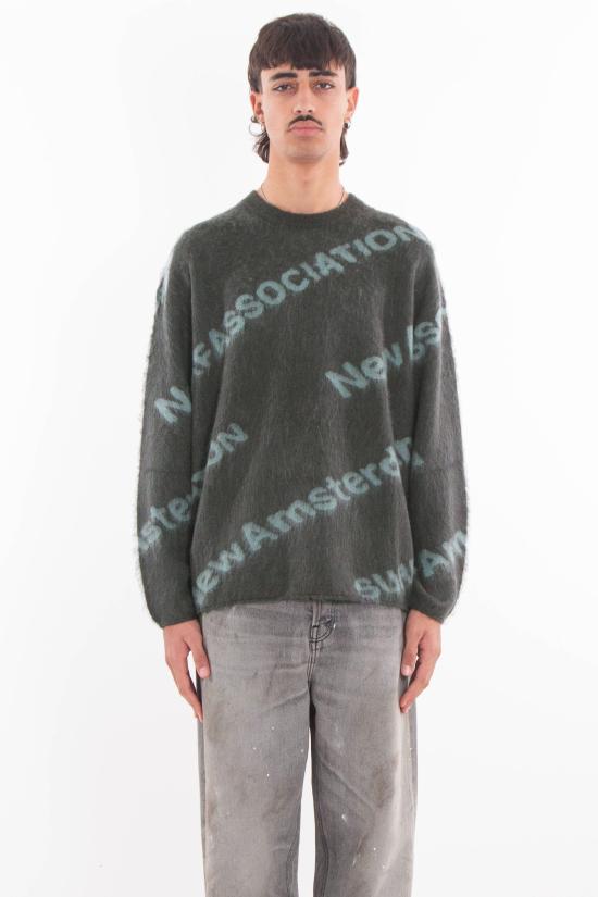 25FW 뉴 암스테르담 서프 어쏘시에이션 스웨터 2502029002 SHARK GREEN TEAL Green