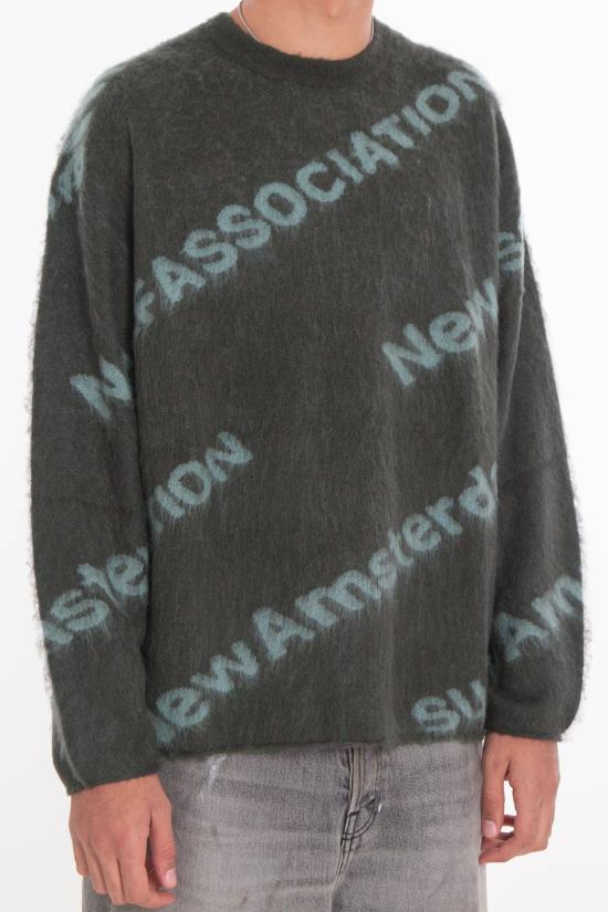 25FW 뉴 암스테르담 서프 어쏘시에이션 스웨터 2502029002 SHARK GREEN TEAL Green - NEW AMSTERDAM SURF ASSOCIATION