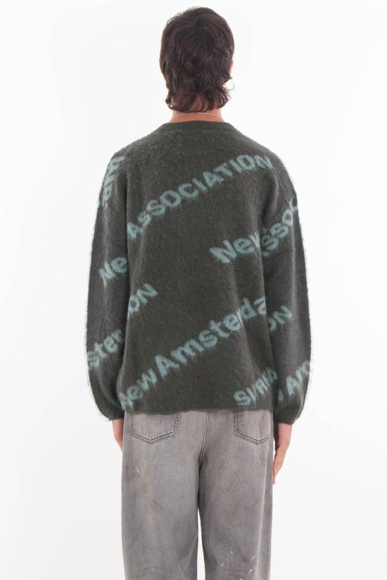 25FW 뉴 암스테르담 서프 어쏘시에이션 스웨터 2502029002 SHARK GREEN TEAL Green - NEW AMSTERDAM SURF ASSOCIATION