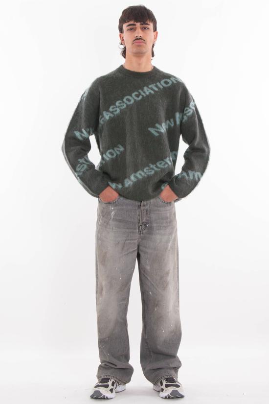 25FW 뉴 암스테르담 서프 어쏘시에이션 스웨터 2502029002 SHARK GREEN TEAL Green - NEW AMSTERDAM SURF ASSOCIATION