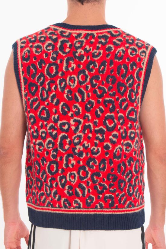 25FW 아디다스 X 웨일즈 보너 자카드 니트 베스트 KD0335 COLLEG NAVY MAGIC BEIGE BETT S Red - ADIDAS X WALES BONNER