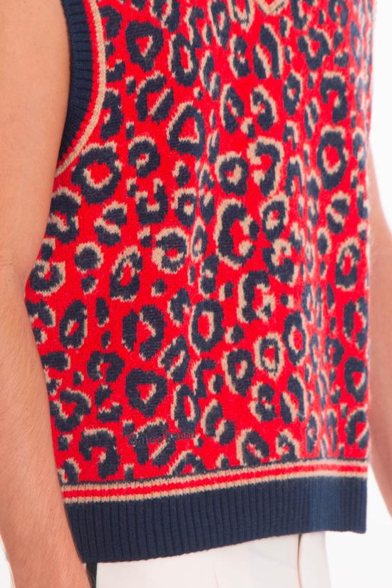 25FW 아디다스 X 웨일즈 보너 자카드 니트 베스트 KD0335 COLLEG NAVY MAGIC BEIGE BETT S Red - ADIDAS X WALES BONNER