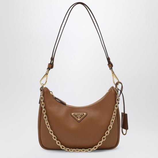 26SS 프라다 리에디션 사피아노 가죽 미니백 1BC204QOMNZV Brown