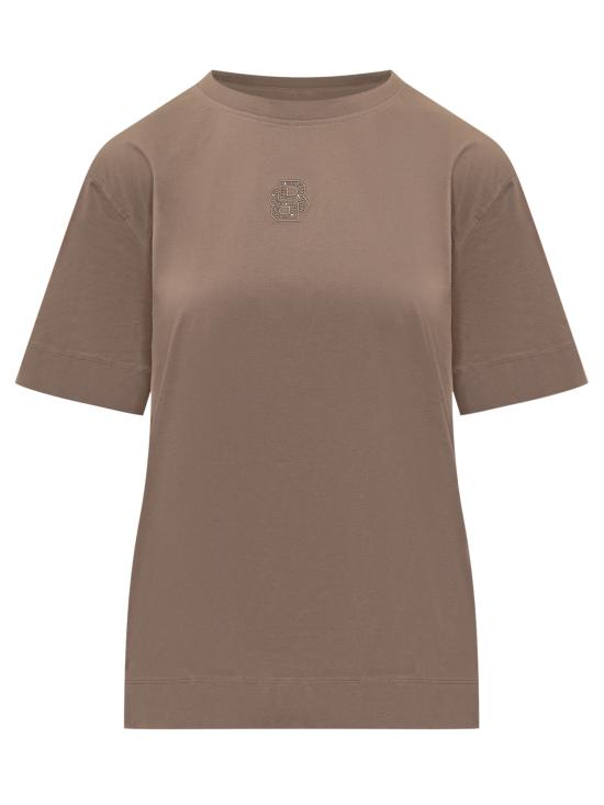 25FW 보스 반팔 티셔츠 50551443 247 OPEN BROWN