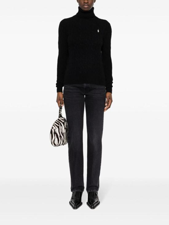  폴로 랄프로렌 울 캐시미어 케이블 니트 터틀넥 211888686001 Black - POLO RALPH LAUREN
