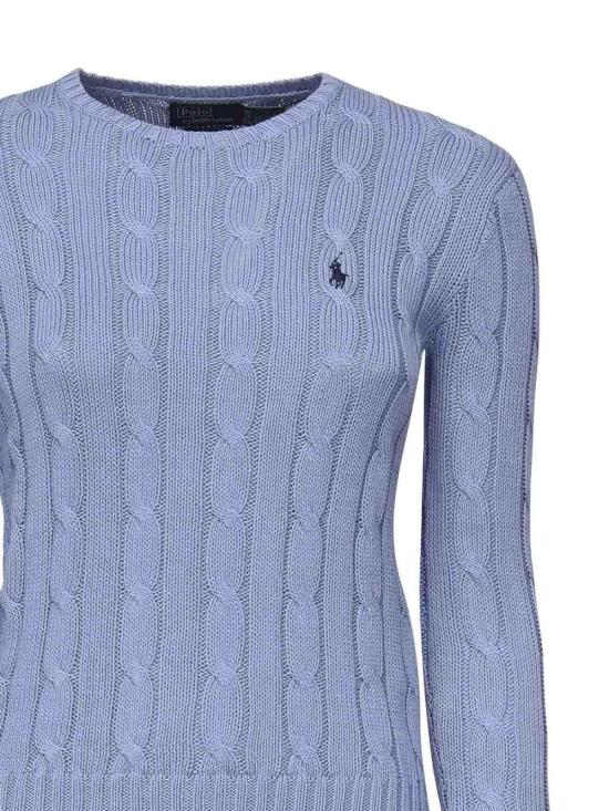  폴로 랄프로렌 폴로 자수 케이블 니트 스웨터 211971869009 Blue - POLO RALPH LAUREN