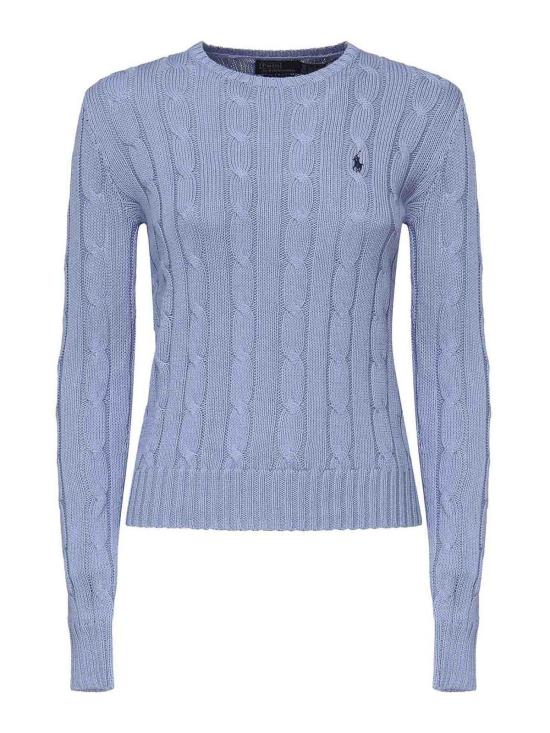  폴로 랄프로렌 폴로 자수 케이블 니트 스웨터 211971869009 Blue