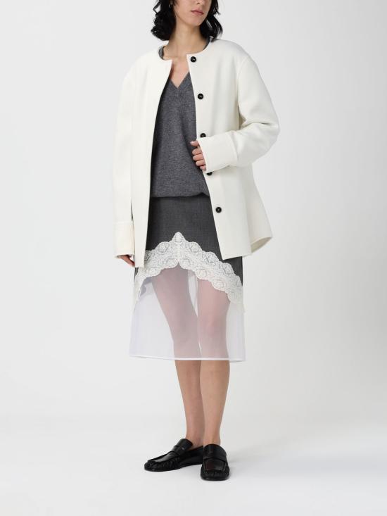 25FW 질샌더 코트 J03DL0165J40006 105 White - JIL SANDER