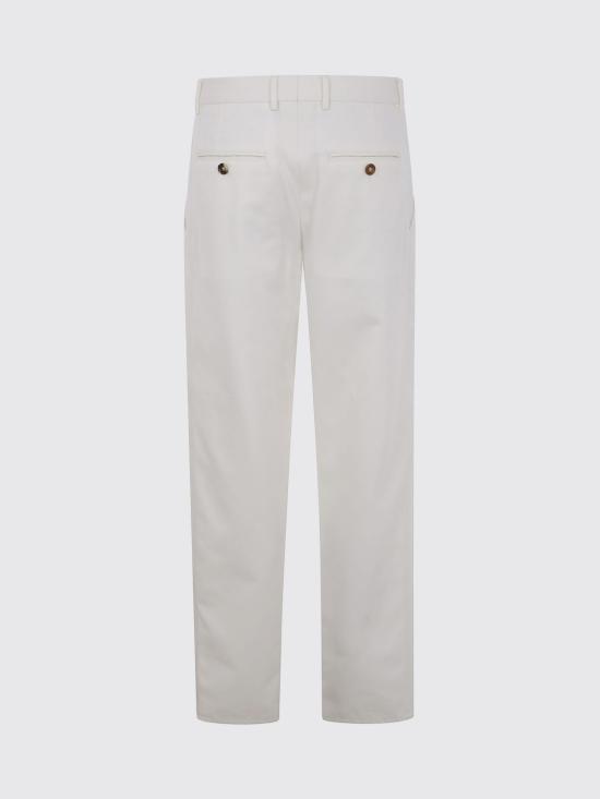 25FW 브루넬로 쿠치넬리 스트레이트 팬츠 ME262S2480 C7182 White - BRUNELLO CUCINELLI