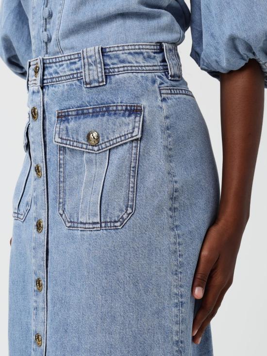 25FW 짐머만 데님 스커트 5395SF25R DWBL Blue - ZIMMERMANN