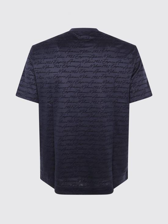 25FW 엠포리오 아르마니 반팔 티셔츠 EM002957AF10017 FB308 Blue - EMPORIO ARMANI