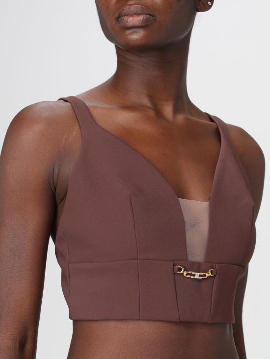 25FW 엘리자베타프랜치 민소매 티셔츠 TO048 EA3 Coffee - ELISABETTA FRANCHI