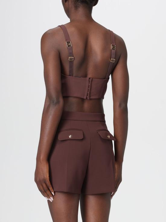 25FW 엘리자베타프랜치 민소매 티셔츠 TO048 EA3 Coffee - ELISABETTA FRANCHI