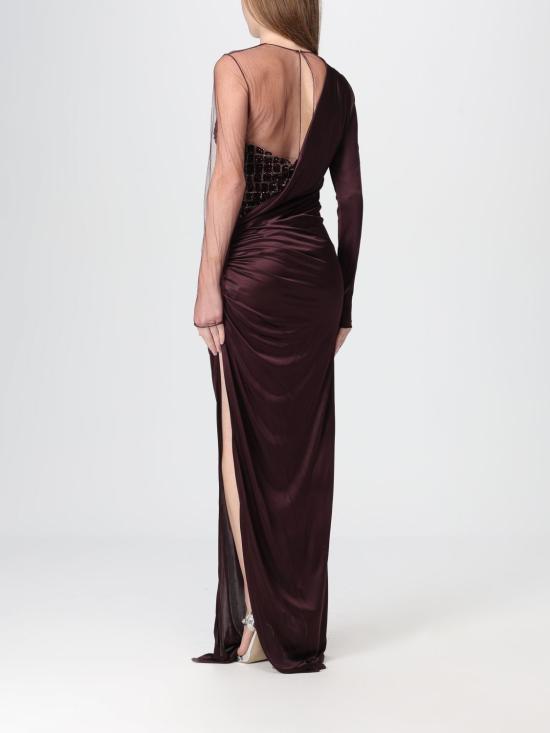 25FW 엘리자베타프랜치 롱 원피스 ABR22 EA4 Wine - ELISABETTA FRANCHI