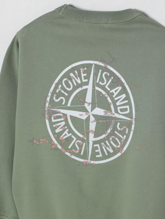 25FW [키즈] 스톤 아일랜드 풀오버 6100015S0268 V0055 Sage - STONE ISLAND