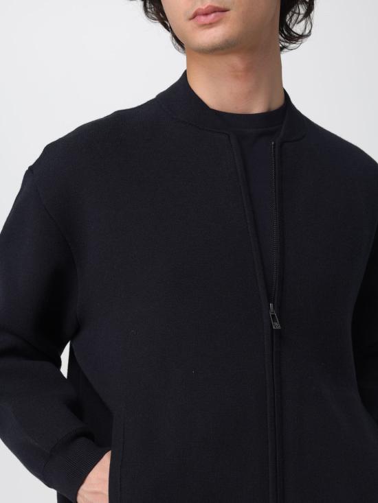 25FW 알마니 집업 니트 XM001920AF16913 UB101 Navy - ARMANI