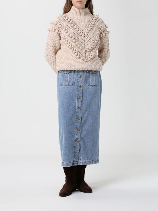 25FW 짐머만 터틀넥 4395TF251 CHLK Beige - ZIMMERMANN