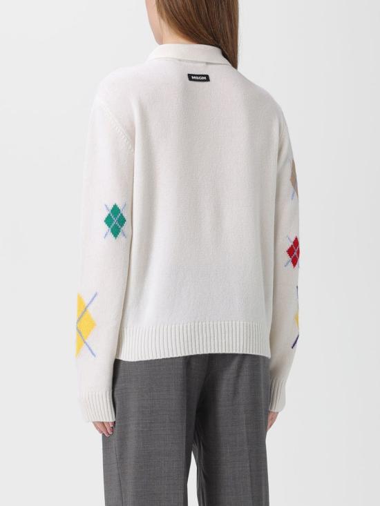 25FW 엠에스지엠 폴로 티셔츠 3941MDM194257781 02 Cream - MSGM