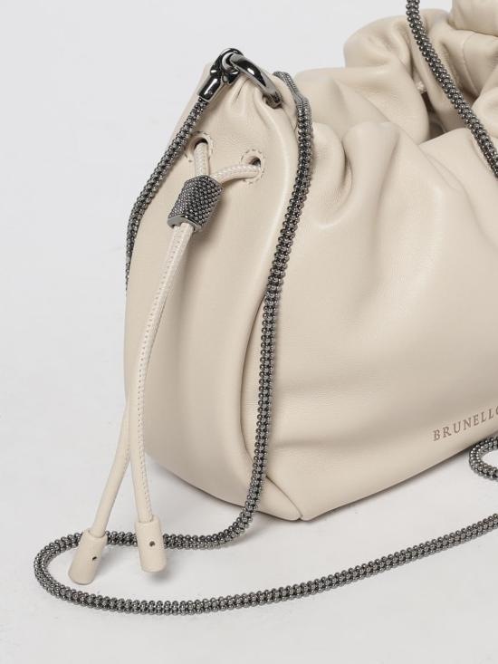 25FW 브루넬로 쿠치넬리 숄더백 MBGPD2667 TPFB1 C8905 Ivory - BRUNELLO CUCINELLI