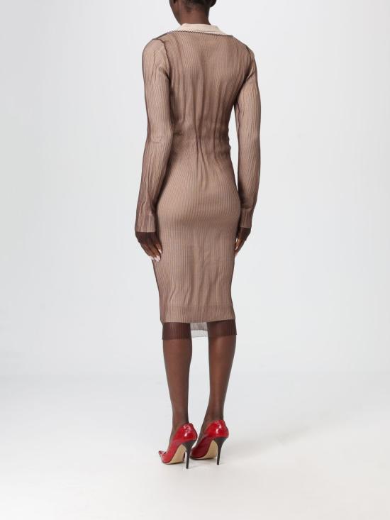 25FW MM6 메종마르지엘라 롱 원피스 S62HP0033M13191 961 Beige - MM6 MAISON MARGIELA